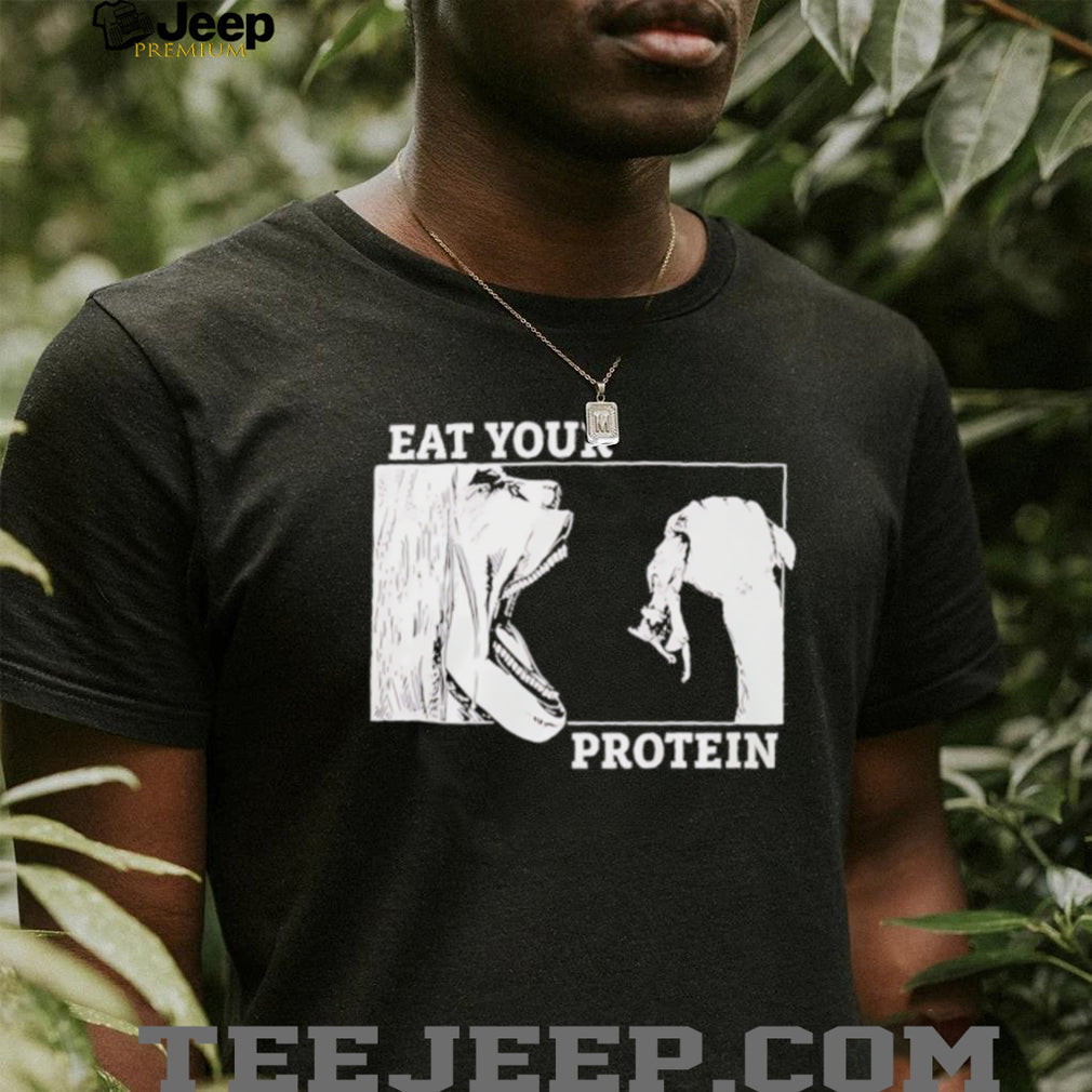 Eat Your Protein Anime Style Giantess Graphic Gym T Shirt