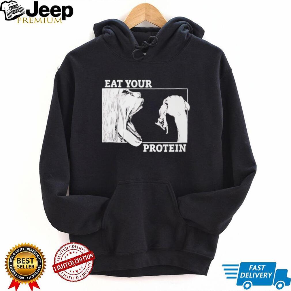 Eat Your Protein Anime Style Giantess Graphic Gym T Shirt