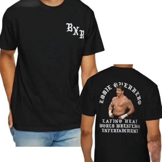 Eddie Guerrero Latino Heat World Wrestling Entertainment 2 Sides Shirt, Eddie Guerrero Born Raised Cotton S-5XL Apparel, Professional Wrestler Fan Gift For Men Women Unisex Tee, Crew Neck SweatShirt, Hoodie