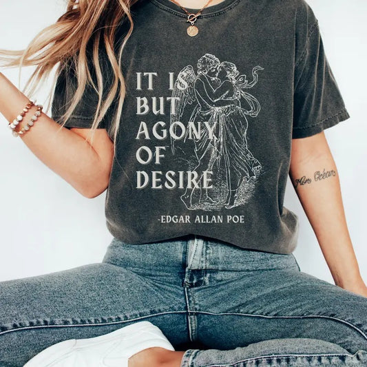 Edgar Allan Poe Dark Academia Shirt Grunge Angel Shirt Grunge Fairycore Edgar Allen Poe Bookish Shirt Y2k Shirt Dark Academia Shirt Gothic Clothing Light Academia