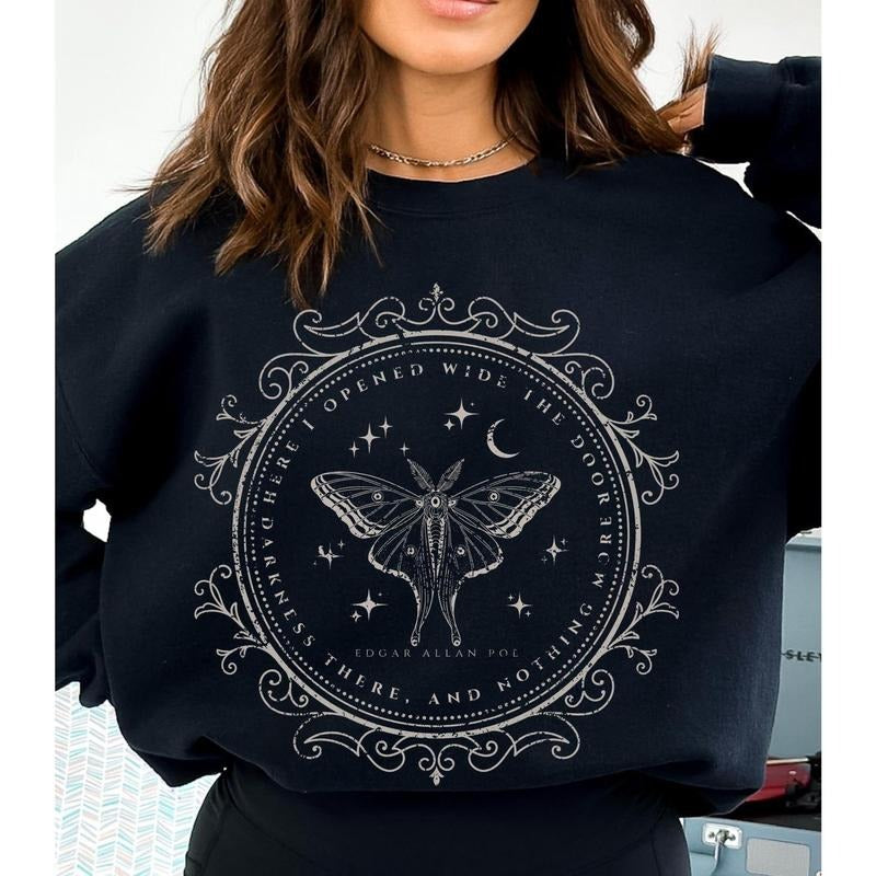 Edgar Allan Poe Edgar Allen Poe Gothic Clothes Goth Clothes Dark Romance Bookish Things Born to Read Librariancore Literature Shirt