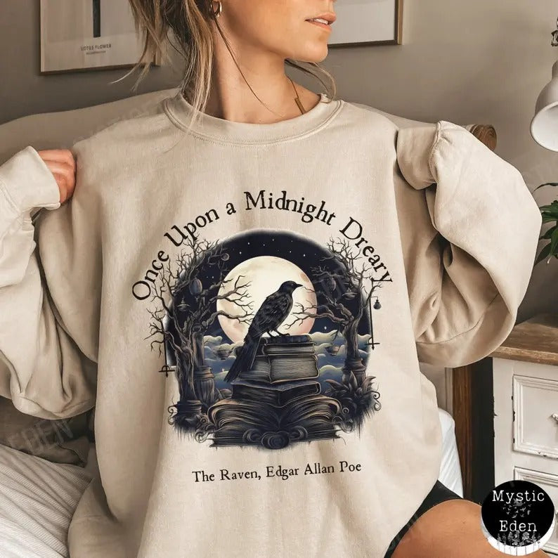 Edgar Allan Poe Sweatshirt Poe sweater dark academia sweatshirt bookish poet shirt poet sweatshirt the raven sweatshirt poe gifts