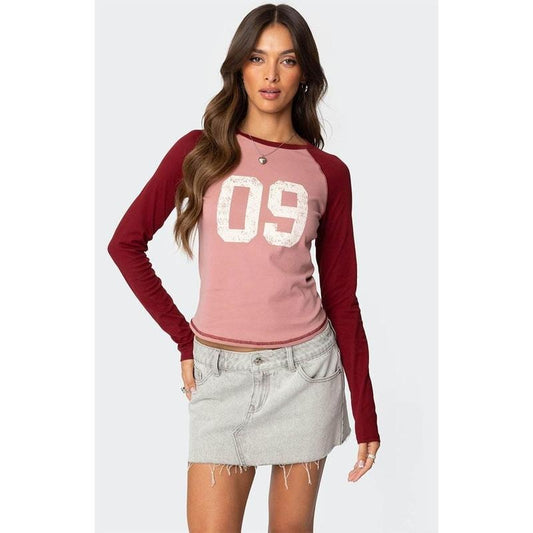 Edikted Women's 09 Raglan Long Sleeve T-Shirt