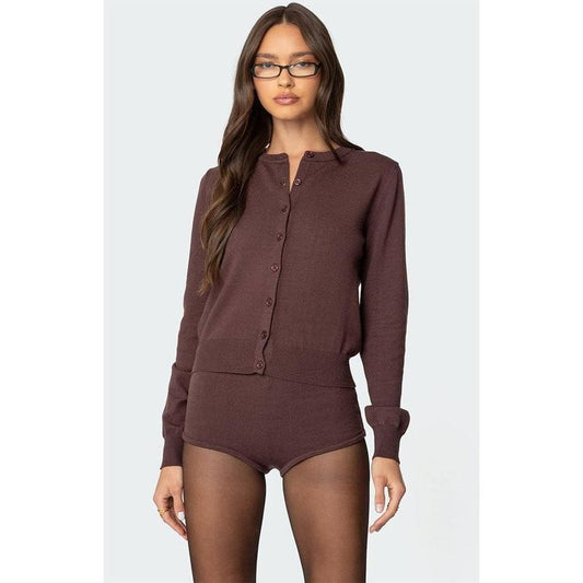 Edikted Women's Ashlin Button Up Knit Cardigan