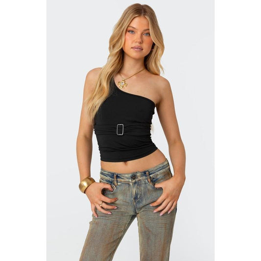 Edikted Women's Belted One Shoulder Top