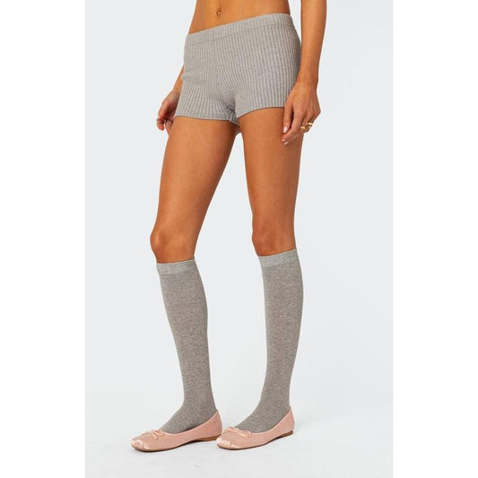 Edikted Women's Bow Time Knit Micro Shorts