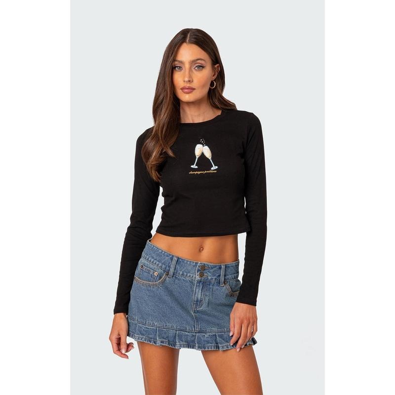 Edikted Women's Champagne Problems Long Sleeve