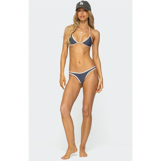 Edikted Women's Dina Contrast Bikini Bottom