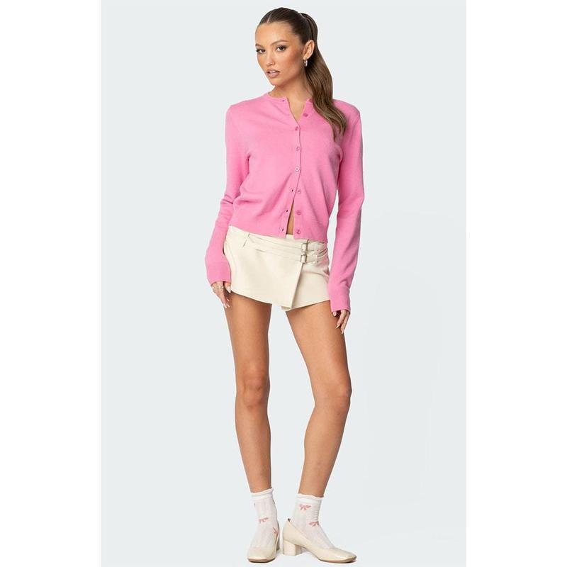 Edikted Women's Double Belt Wrapped Mini Skort - Multicolor