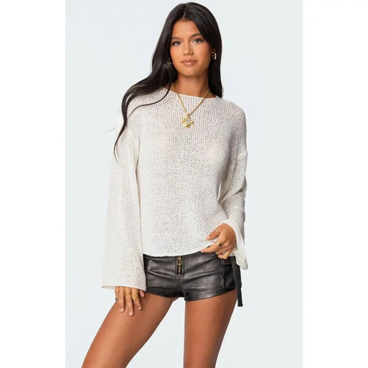Edikted Women's Drop Shoulder Light Knit Sweater