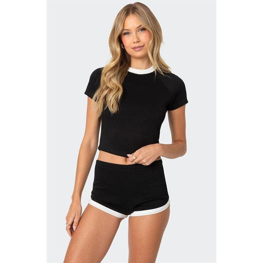 Edikted Women's Elana Contrast Raglan Top