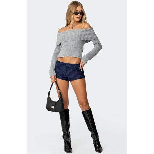 Edikted Women's Harrison Pinstripe Micro Shorts