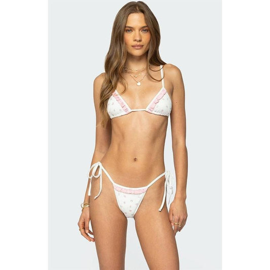 Edikted Women's Ira Floral Triangle Bikini Top