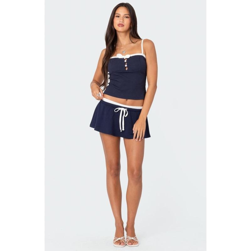 Edikted Women's Kali Boxer Detail Mini Skort - Multicolor