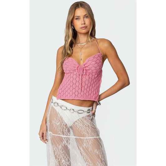 Edikted Women's Milli Crochet Backless Top