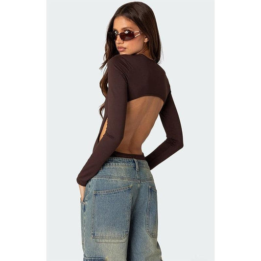 Edikted Women's Neta Back Cut Out Bodysuit