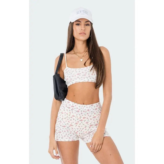 Edikted Women's Primrose Waffle Crop Top