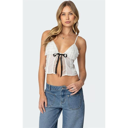 Edikted Women's Ruffled Babydoll Top