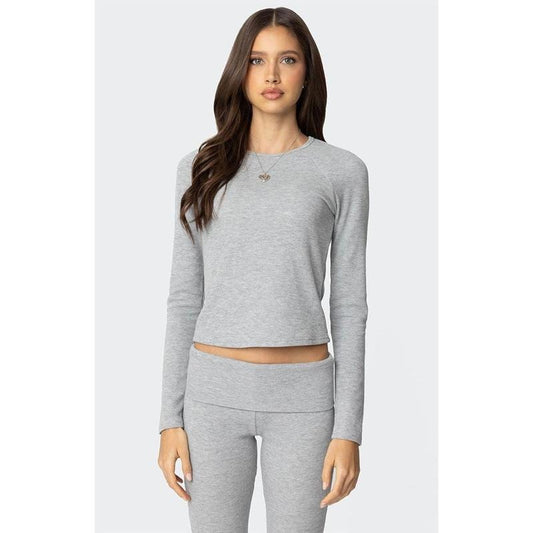 Edikted Women's Sab Waffle Knit Top