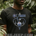 Edmonton Oilers Paramedic Stethoscope Heart Work Of Heart T Shirt
