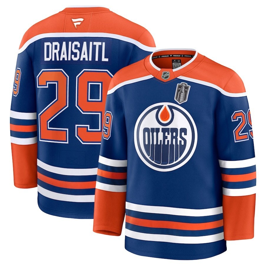 Edmonton Oilers #29 Leon Draisaitl 2025 Stanley Cup Final Home Premium Jersey - Royal
