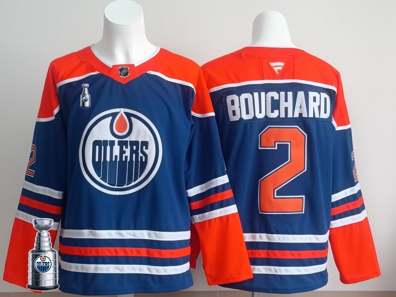 Edmonton Oilers #2 Evan Bouchard Oilers Champion Edition Style 6