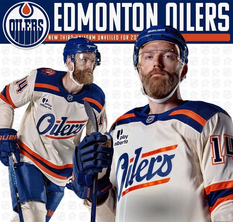 Edmonton Oilers new “light-tan” third