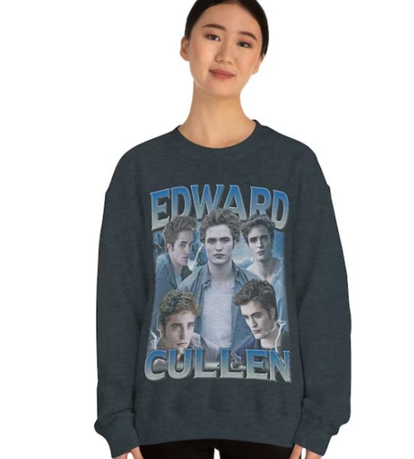 Edward Cullen 90s  sweathirt, Edward Cullen shirt, Team Edward Cullen Vintage Classic Retro T-Shirt -Hoodie