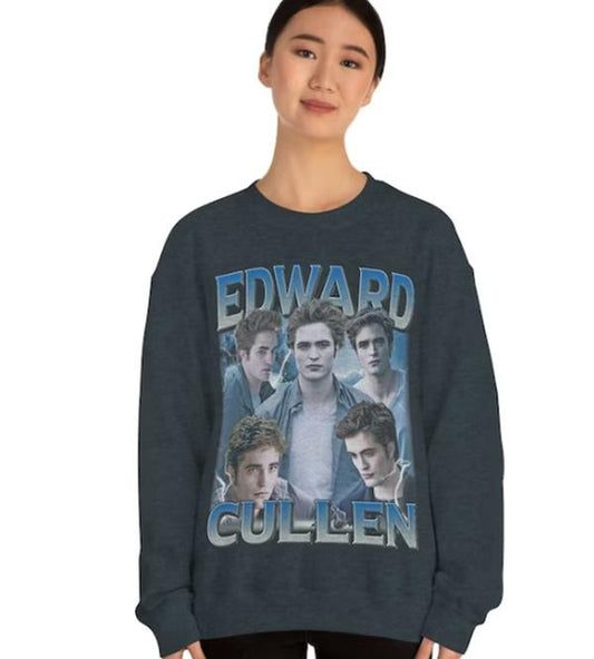 Edward Cullen 90s  sweathirt, Edward Cullen shirt, Team Edward Cullen Vintage Classic Retro T-Shirt -Hoodie