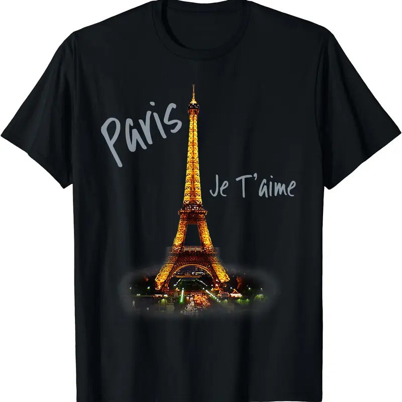 Eiffel Tower Paris French Vintage I Love Paris France T-Shirt | Unisex Cotton Tee Gifts