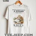 Eighty Year Old Woman Knitting Crafter Grandma T Shirt