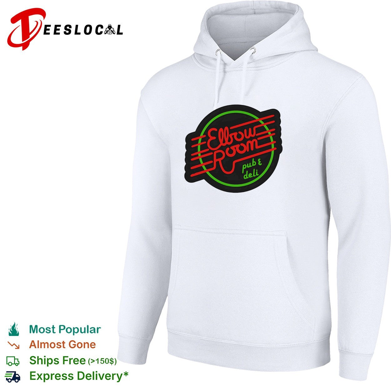 Elbow Room pub and deli neon sign shirt
