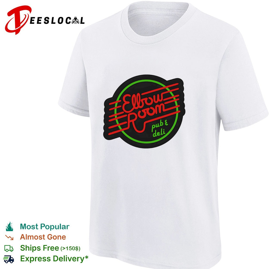 Elbow Room pub and deli neon sign shirt