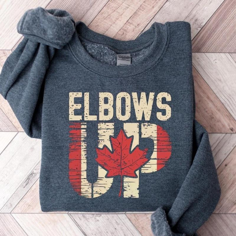 Elbows Up Canada Sweatshirt, True North Strong and Free, Canadian Hockey Culture, Proud Canadian Shirt, Not for Sale, Never the 51st State