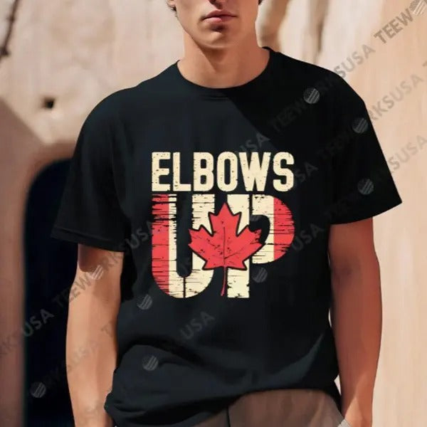 Elbows Up Gloves Off Hockey Shirt, Elbows Up Canada Sweater, Strong and Free, Not 51st State Shirt,  Support Canadian