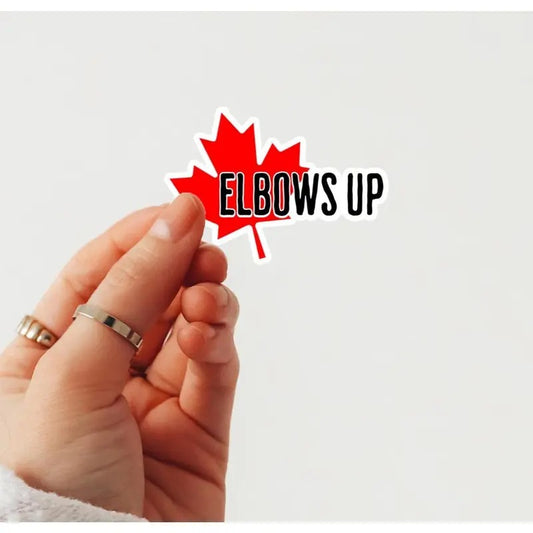 Elbows Up Waterproof Sticker, Canadian Political Bumper Sticker, Canada Politics Vinyl Decal Stick On, President 2025, Fuck Trump