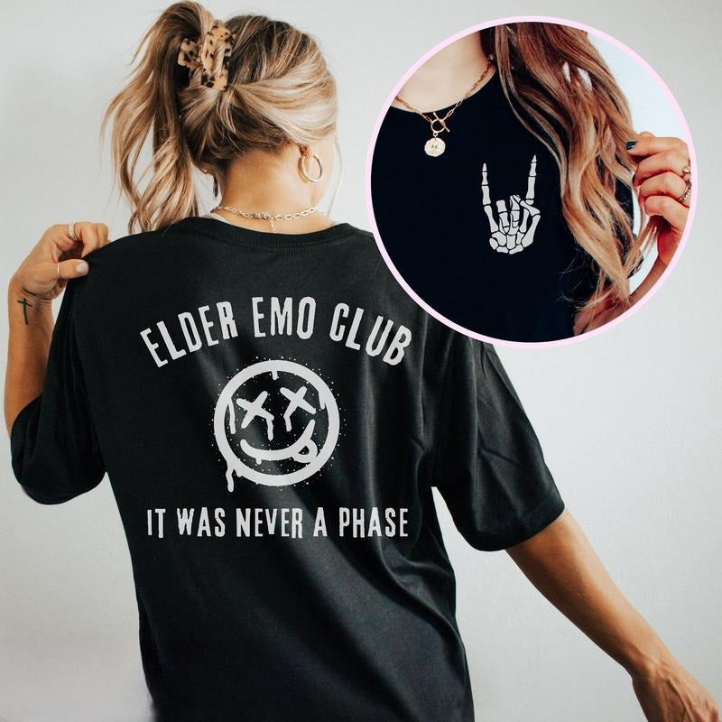 Elder Emo Shirt, Emo Gift, It Was Never a Phase, Emo T-Shirt, Pop Punk Shirt, Emo Lyrics, Pop Punk Music, When We Were...