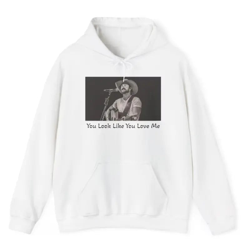 Ella Langley Riley Green You Look Like You Love Me Lyrics Country Unisex Heavy Blend Hooded Sweatshirt, County Music tee, Graphic Shirt, Gift for fan for him and for her top menswear womenswear