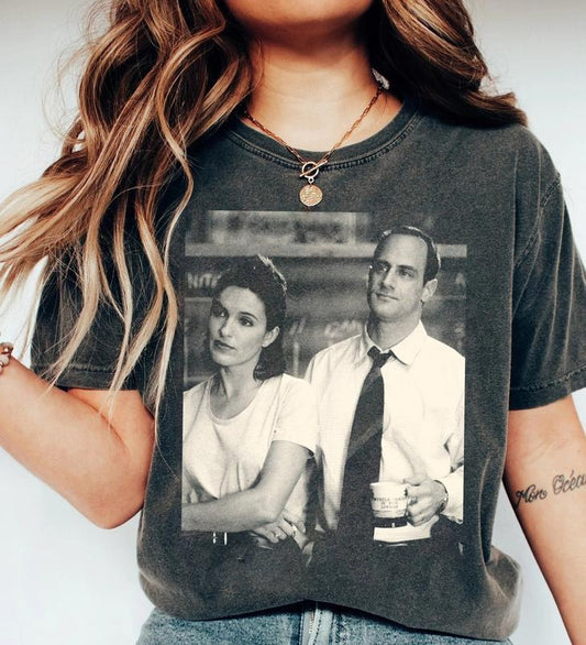 Elliot And Olivia T-shirt, Retro Comfort Elliot Stabler And Olivia Benson Shirt, Law And Order SVU Tee, 90s Graphic Tee, Gift For Fan