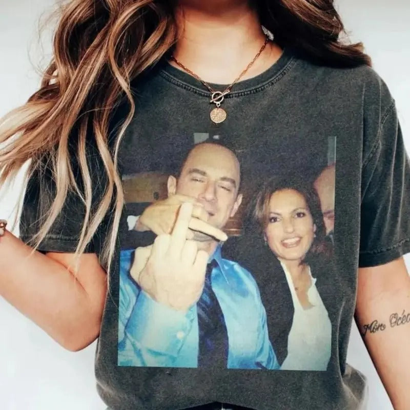 Elliot Stabler And Olivia Benson Shirt, Elliot And Olivia Shirt, Elliot And Olivia Tshirt , Law And Order SVU Tshirt Unisex Cotton Tee Menswear Streetwear Man Casual Shortsleeve Crewneck Tshirt Tops