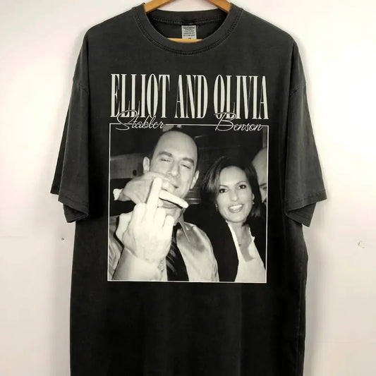 Elliot Stabler And Olivia Benson Shirt, Elliot Stabler and Olivia Benson Unisex T-Shirt, Womenswear Tops