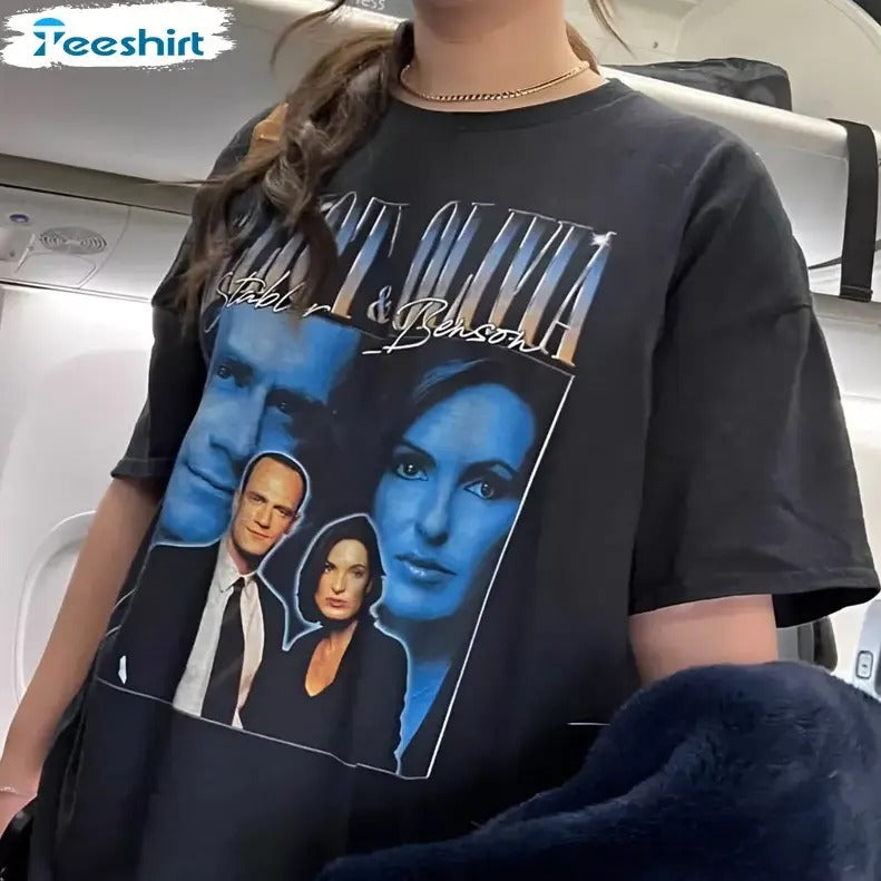 Elliot Stabler Olivia Benson Shirt, Law And Order SVU Homage T-shirt