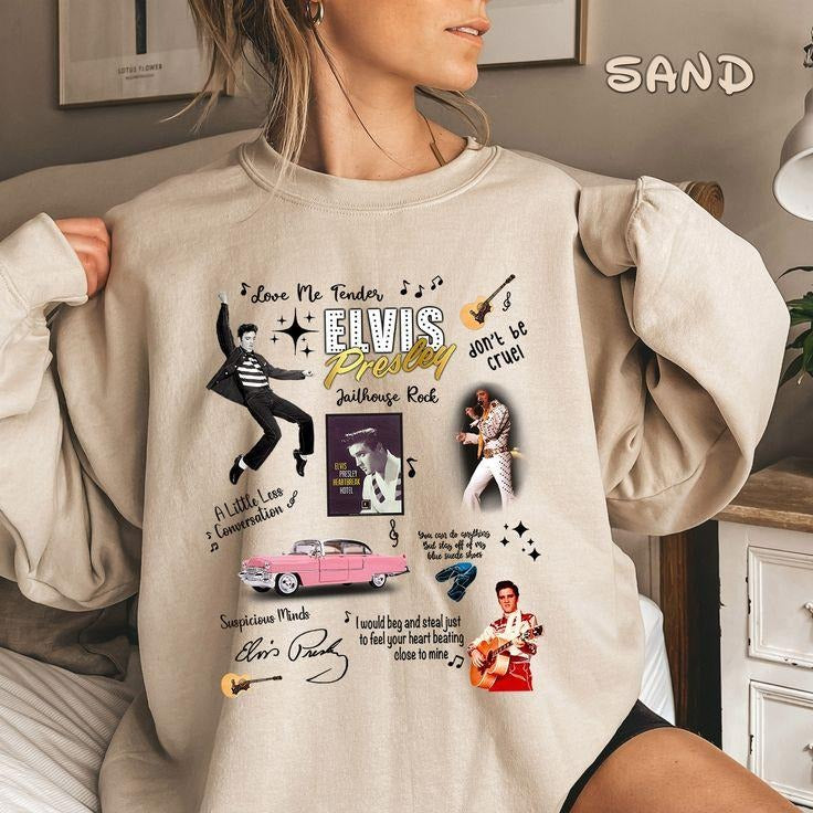 Elvis Presley Sweatshirt, Elvis Presley Gift, Elvis Presley Merch, Gift for Elvis Presley Fan, Elvis Presley Lovers, King Of music Sweatshirt