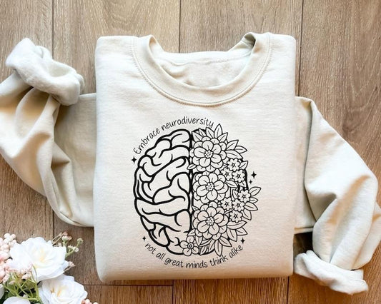 Embrace Neurodiversity Sweatshirt, Neurodiversity Shirt, Autism Awareness Shirt ,Neurodivergent Shirt, ADHD Shirt ,Sped Teacher Sweatshirt
