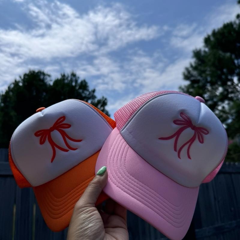 Embroidered Coquette Trucker Hat, Embroidered Hat, Coquette Hat, Embroidered Trucker Hat