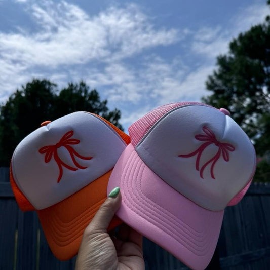 Embroidered Coquette Trucker Hat, Embroidered Hat, Coquette Hat, Embroidered Trucker Hat
