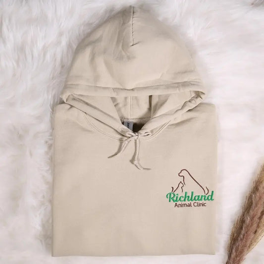 Embroidered Custom Logo Hoodie, Personalized Pocket Business Logo Embroidery Sweatshirt, Customized Your Design Outfit, Company Logo Gifts