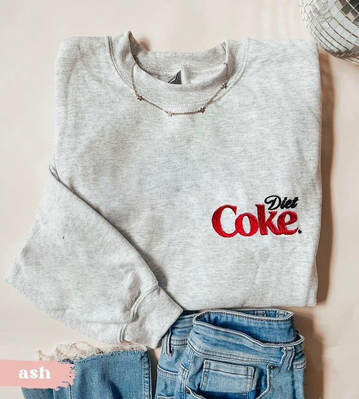 Embroidered Diet Coke Sweatshirt, Diet Coke Lover Hoodie, I need a Diet Coke Shirt, Soda Fan Sweatshirt