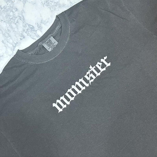 Embroidered Momster Comfort Colors Tee White Thread Shirt Top