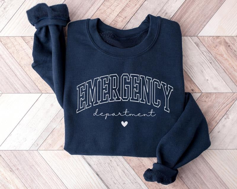 Emergency Department Sweatshirt, ER Nurse Crewneck, Emergency Room Tech Gift, ER Tech Tee, ER Nurse Gift, Emergency Nurse Sweatshirt, Emergency Nurse Shirt